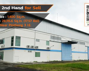 For Sale Warehouse 1,400 sqm in Si Racha, Chonburi, Thailand